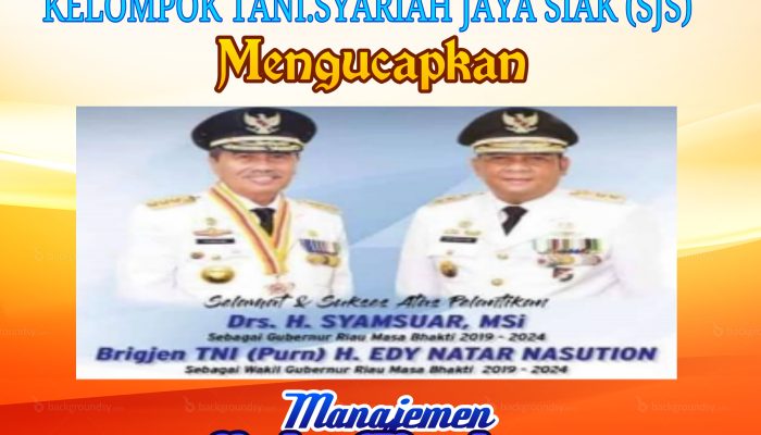 PT.SJS Dan KT SJS Mengucapkan Selamat Atas Pelantikan Gubernur Riau