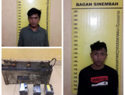 Dua Orang Pelaku Pencuri Batre, Berurusan dengan Kepolisian Polsek Bagan Sinembah