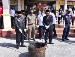 Plh. Bupati Bengkalis Ikuti Pemusnahan Barang Bukti Narkotika