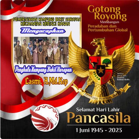 Pemerintahan Kampung Bukit Harapan Mengucapkan Selamat Hari Lahir Pancasila
