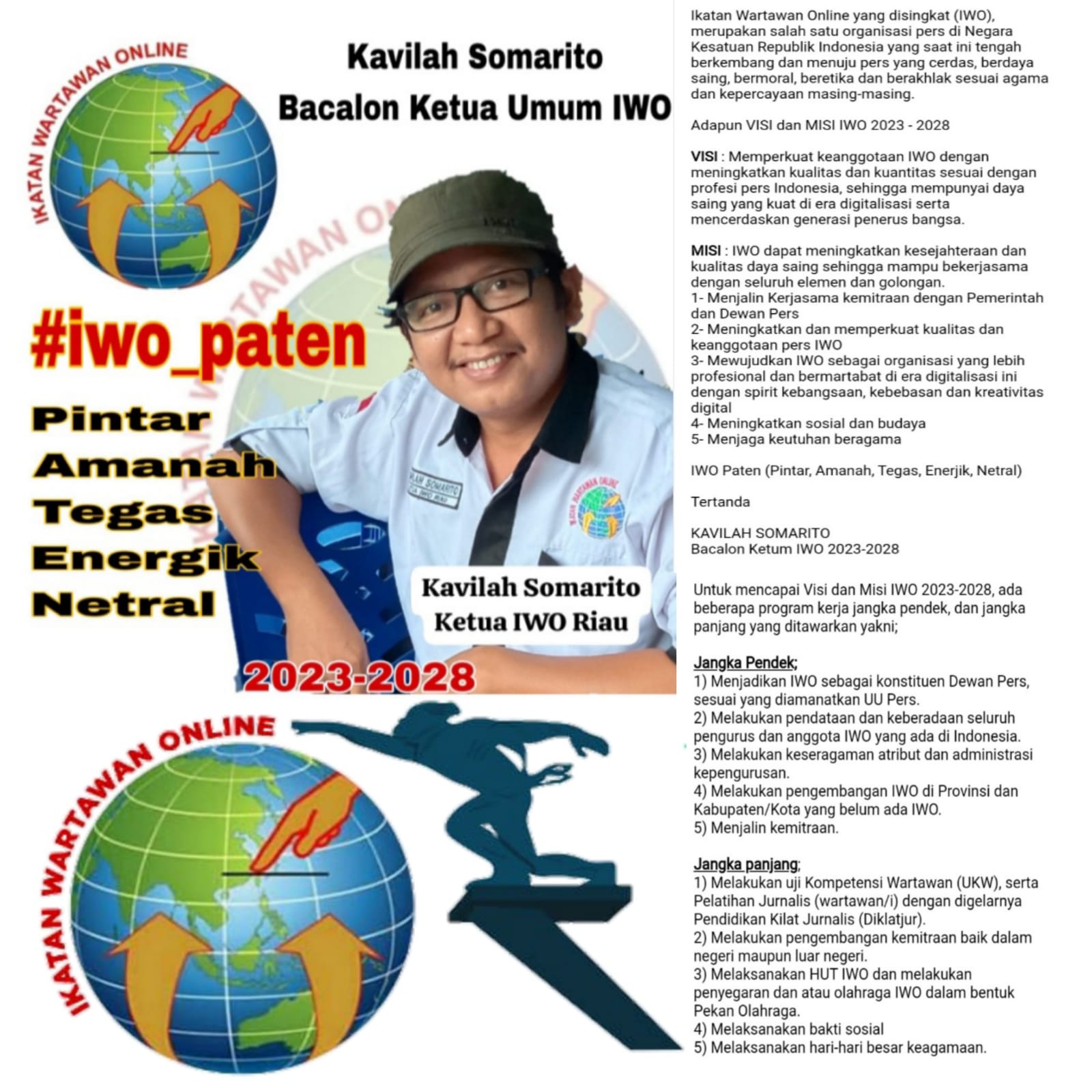 Mubes ke 2 IWO 2023, Ketua PW Riau Pendaftar Pertama Kandidat Caketum