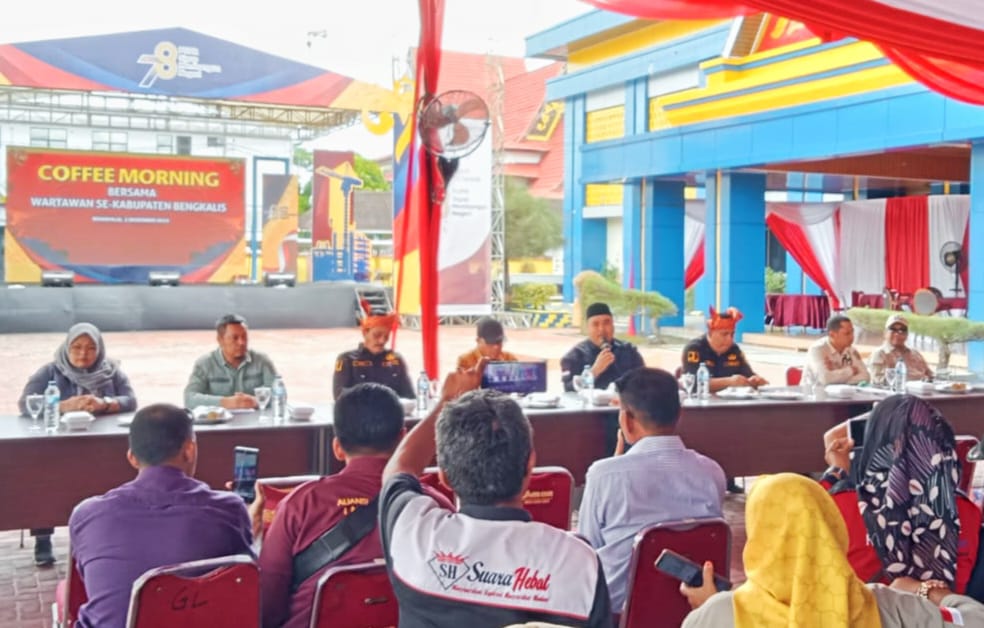Dinas PUPR Kabupaten Bengkalis Adakan Caffee Morning Bersama Awak Media